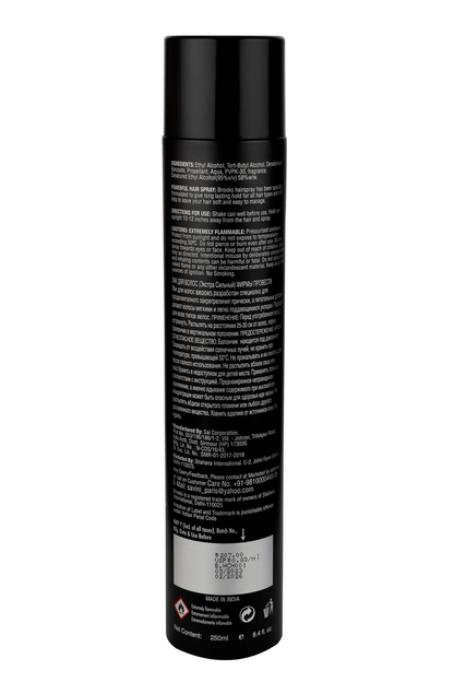 Brooks Hair Spray Black 250ml